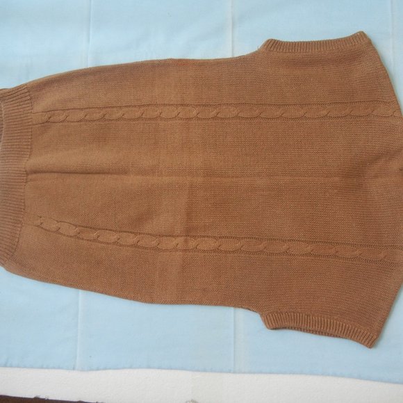 Boundary Waters Wmn M Vintage Sweater Vest Crew Neck Cardigan Cable Knit pockets - Picture 3 of 12